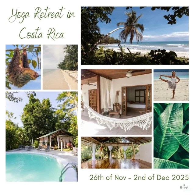 We finally have all the details ready for our end of the year, out of Europe, next Manasa Yoga by Kasia Retreat. This year it will be taking place right by the ocean,  in a beautiful Costa Rica🌞, surrounded by amazing animals🐒 and lush tropical flora🌺.
.
Comment Costa Rica to receive all the details.
